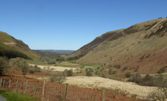 View of Afon Berwyn Valley, near the start of our Mountain Trip from Y Granar